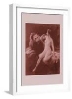 Nude with a Lion-Emile Tabary-Framed Art Print