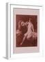 Nude with a Lion-Emile Tabary-Framed Art Print