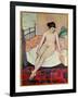 Nude with a Striped Blanket, 1922-Suzanne Valadon-Framed Giclee Print