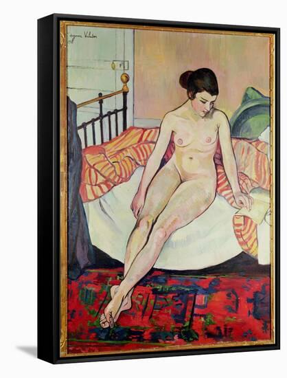 Nude with a Striped Blanket, 1922-Suzanne Valadon-Framed Stretched Canvas