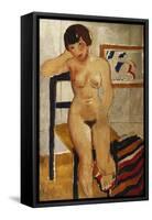 Nude with a Striped Rug, Meraud Guinness, 1928-Christopher Wood-Framed Stretched Canvas