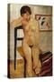 Nude with a Striped Rug, Meraud Guinness, 1928-Christopher Wood-Stretched Canvas