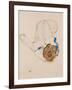 Nude with Blue Stockings, Bending Forward, 1912-Egon Schiele-Framed Giclee Print