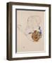 Nude with Blue Stockings, Bending Forward, 1912-Egon Schiele-Framed Giclee Print