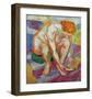 Nude with cat 1910-Franz Marc-Framed Giclee Print