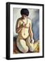 Nude with Coral Necklace, 1910-Auguste Macke-Framed Giclee Print