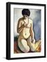 Nude with Coral Necklace-Auguste Macke-Framed Giclee Print