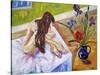 Nude with Flowers-Sir Roy Calne-Stretched Canvas
