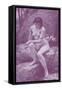 Nude with Flowers-A. Penot-Framed Stretched Canvas