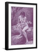 Nude with Flowers-A. Penot-Framed Art Print