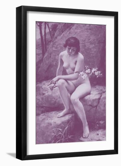 Nude with Flowers-A. Penot-Framed Art Print