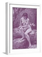 Nude with Flowers-A. Penot-Framed Art Print