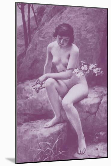 Nude with Flowers-A. Penot-Mounted Art Print