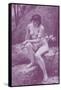 Nude with Flowers-A. Penot-Framed Stretched Canvas