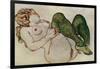 Nude with Green Stockings, 1918-Egon Schiele-Framed Giclee Print