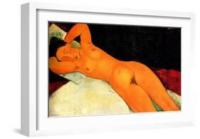 Nude with Necklace-Amedeo Modigliani-Framed Giclee Print