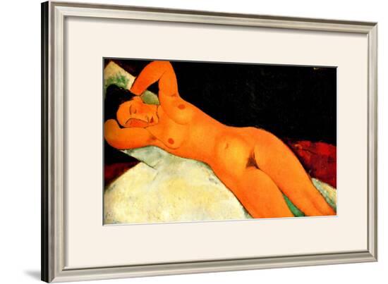 Nude with Necklace-Amedeo Modigliani-Framed Giclee Print