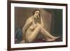 Nude with Pearls-null-Framed Premium Giclee Print