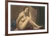 Nude with Pearls-null-Framed Premium Giclee Print
