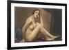 Nude with Pearls-null-Framed Premium Giclee Print