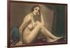 Nude with Pearls-null-Framed Art Print