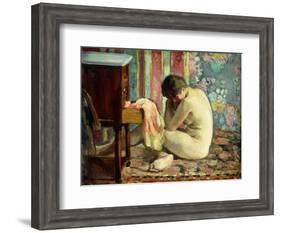 Nude with Pink Shirt; Nu a La Chemise Rose, 1926-Henri Lebasque-Framed Giclee Print