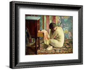 Nude with Pink Shirt; Nu a La Chemise Rose, 1926-Henri Lebasque-Framed Giclee Print