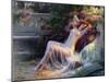 Nude with Roses; Nu Aux Roses, (Oil on Canvas)-Delphin Enjolras-Mounted Giclee Print