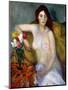 Nude with Tulips-William James Glackens-Mounted Giclee Print
