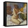 Nude Woman after the Bath-Edgar Degas-Framed Stretched Canvas