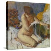 Nude Woman after the Bath-Edgar Degas-Stretched Canvas