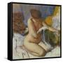 Nude Woman after the Bath-Edgar Degas-Framed Stretched Canvas