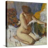 Nude Woman after the Bath-Edgar Degas-Stretched Canvas