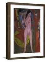 Nude Woman Combing Her Hair, 1913-Ernst Ludwig Kirchner-Framed Giclee Print