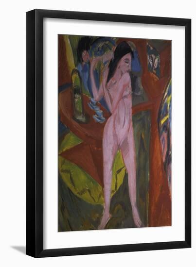 Nude Woman Combing Her Hair, 1913-Ernst Ludwig Kirchner-Framed Giclee Print