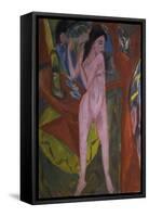 Nude Woman Combing Her Hair, 1913-Ernst Ludwig Kirchner-Framed Stretched Canvas