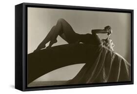 Nude Woman Communing with Skull-null-Framed Stretched Canvas