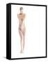 Nude Woman Covering Herself-null-Framed Stretched Canvas