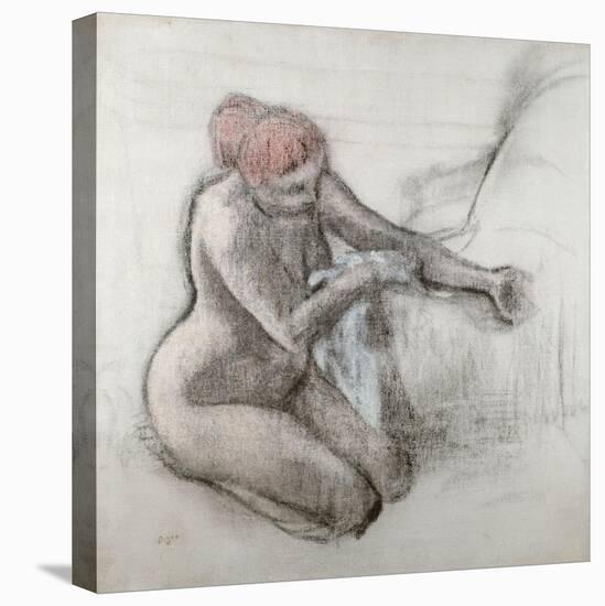 Nude Woman Drying Herself after the Bath, C.1898-Edgar Degas-Stretched Canvas