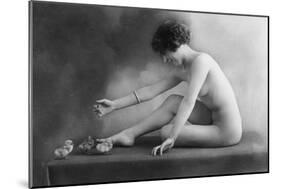 Nude Woman French Art Nouveau Chicks Photograph No.6 - France-Lantern Press-Mounted Art Print