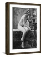 Nude Woman French Art Nouveau Photograph No.5 - France-Lantern Press-Framed Art Print