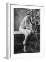 Nude Woman French Art Nouveau Photograph No.5 - France-Lantern Press-Framed Art Print