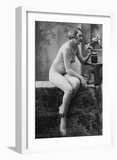 Nude Woman French Art Nouveau Photograph No.5 - France-Lantern Press-Framed Art Print