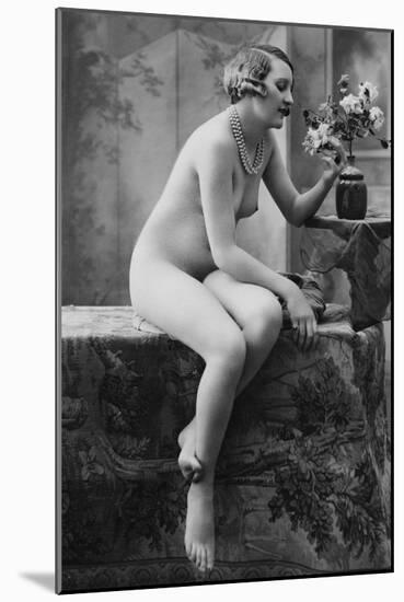 Nude Woman French Art Nouveau Photograph No.5 - France-Lantern Press-Mounted Art Print