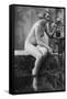 Nude Woman French Art Nouveau Photograph No.5 - France-Lantern Press-Framed Stretched Canvas