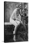 Nude Woman French Art Nouveau Photograph No.5 - France-Lantern Press-Stretched Canvas