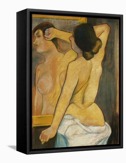 Nude Woman in Front of a Mirror; Femme Nue Devant Un Miroir, 1904-Suzanne Valadon-Framed Stretched Canvas