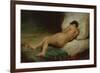 Nude Woman Lying on a Bed, C.1824-26 (Oil on Canvas)-Ferdinand Victor Eugene Delacroix-Framed Giclee Print