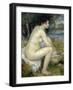 Nude Woman Seated in a Landscape-Pierre-Auguste Renoir-Framed Giclee Print