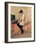 Nude Woman Seated on a Divan, 1881-Henri de Toulouse-Lautrec-Framed Giclee Print